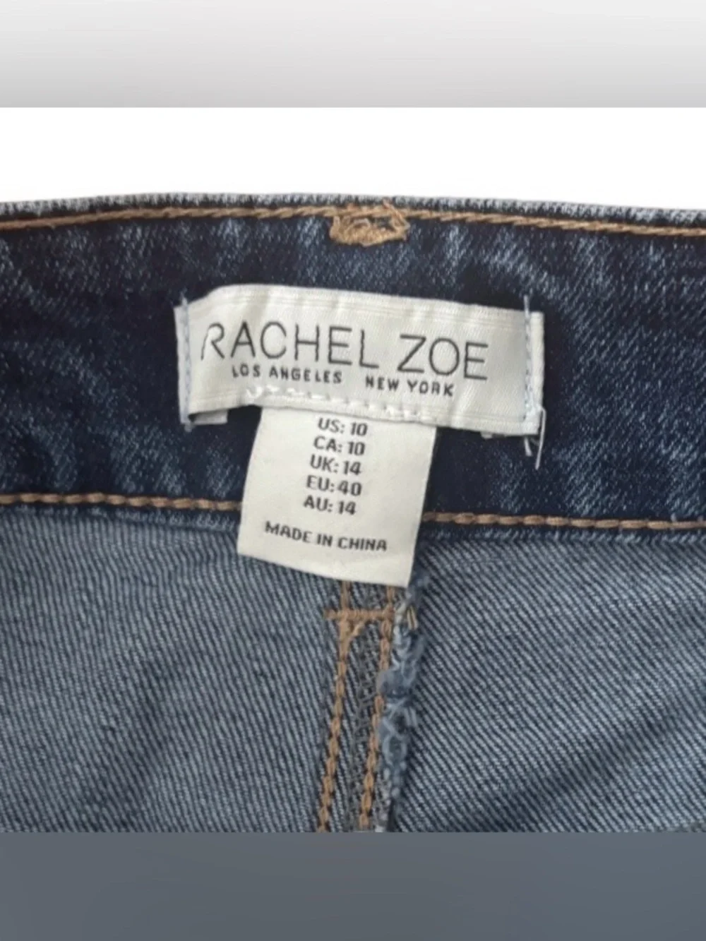 Rachel Zoe NWT hi ride wide leg dk wsh blu jns SZ 10 preppy casual